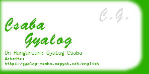 csaba gyalog business card